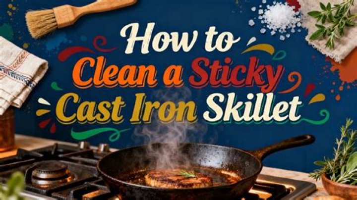 Can I cook in a sticky cast iron skillet?