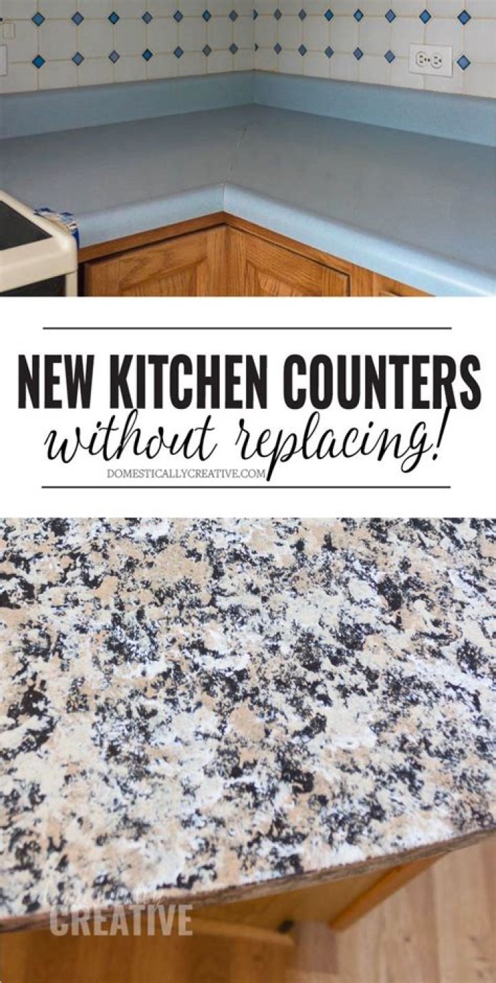 How can I update my kitchen countertops without replacing them?