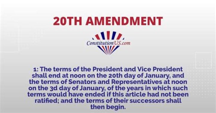 What is the 20th Amendment in simple terms?
